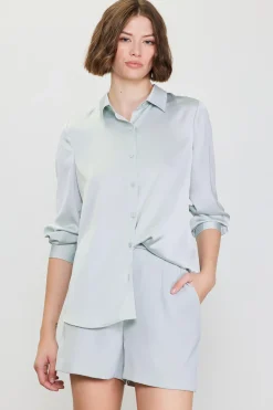 Recycled Classic Button Down Top*SKIES ARE BLUE Discount