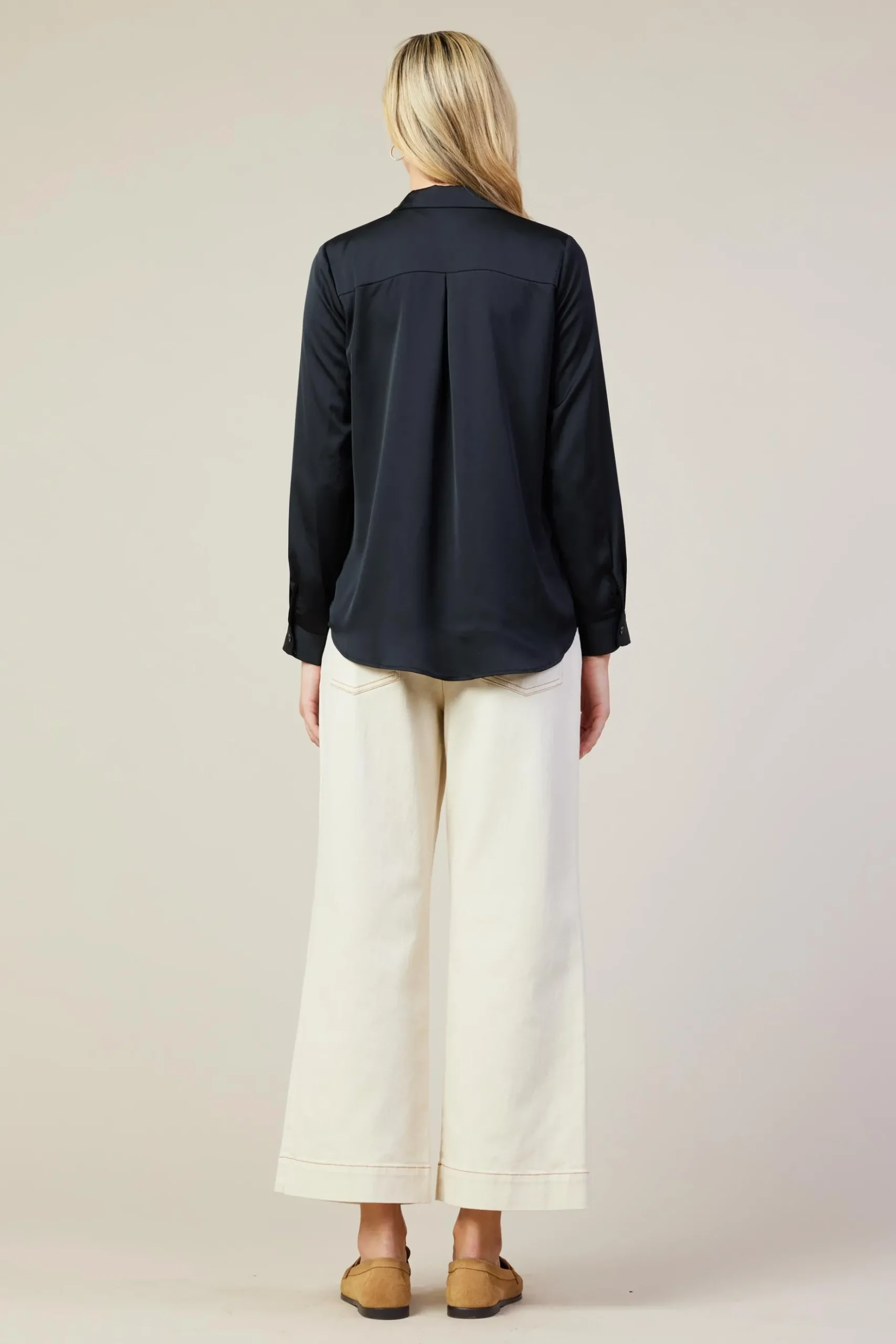 Recycled Classic Button Down Top*SKIES ARE BLUE Outlet