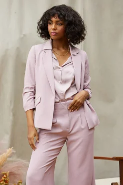Recycled Shirred Sleeve Blazer*SKIES ARE BLUE Clearance