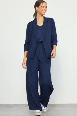 Recycled Shirred Sleeve Blazer*SKIES ARE BLUE Clearance