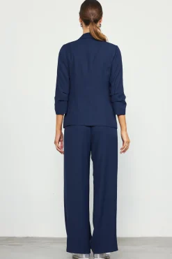 Recycled Shirred Sleeve Blazer*SKIES ARE BLUE Clearance