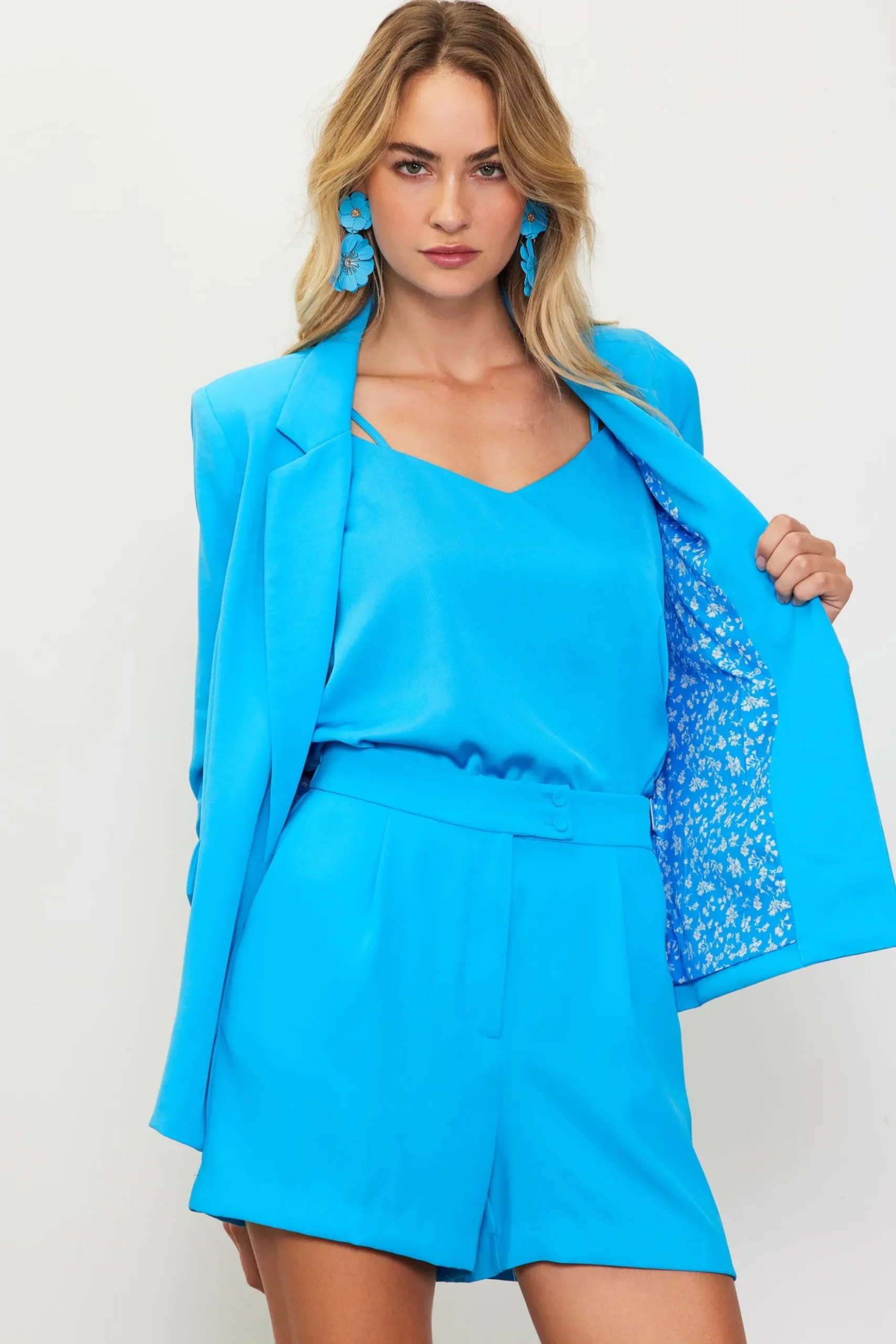 Recycled Shirred Sleeve Blazer*SKIES ARE BLUE Sale