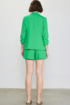 Recycled Shirred Sleeve Blazer*SKIES ARE BLUE Online