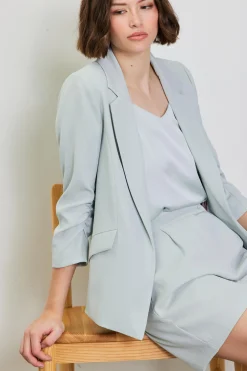 Recycled Shirred Sleeve Blazer*SKIES ARE BLUE Outlet