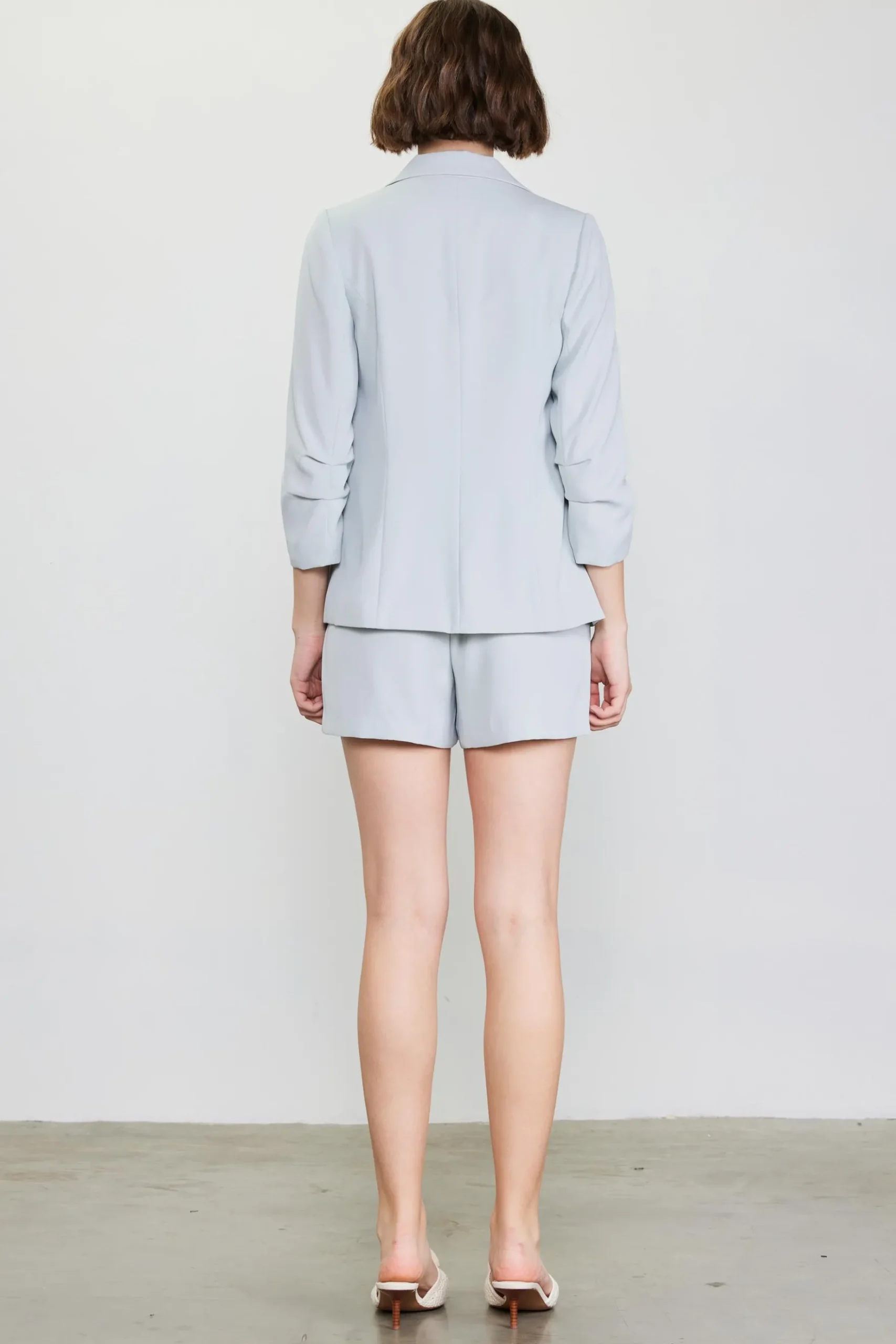 Recycled Shirred Sleeve Blazer*SKIES ARE BLUE Outlet