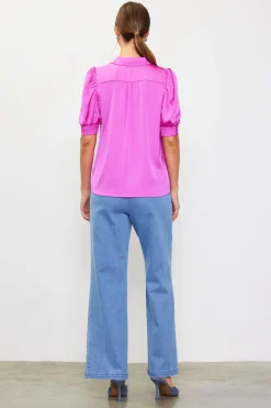 Recycled Shirred Sleeve Blouse*SKIES ARE BLUE Sale