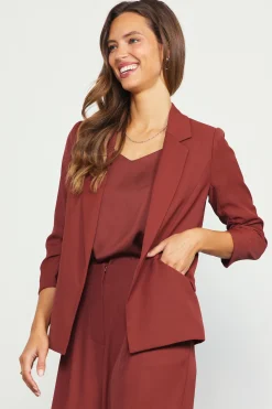 Recycled Shirred Sleeve Blazer*SKIES ARE BLUE Clearance
