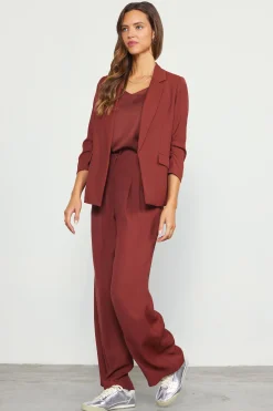 Recycled Shirred Sleeve Blazer*SKIES ARE BLUE Clearance
