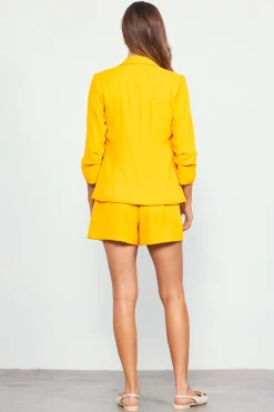 Recycled Shirred Sleeve Blazer*SKIES ARE BLUE Best