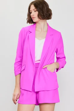 Recycled Shirred Sleeve Blazer*SKIES ARE BLUE Outlet