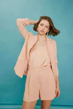 Recycled Shirred Sleeve Blazer*SKIES ARE BLUE