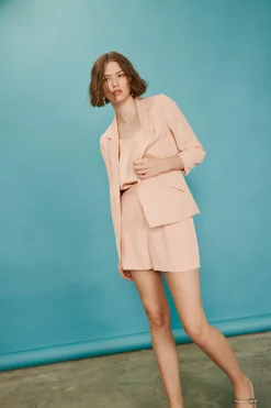 Recycled Shirred Sleeve Blazer*SKIES ARE BLUE