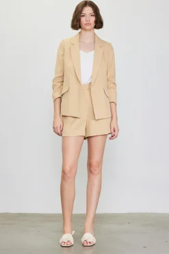 Recycled Shirred Sleeve Blazer*SKIES ARE BLUE