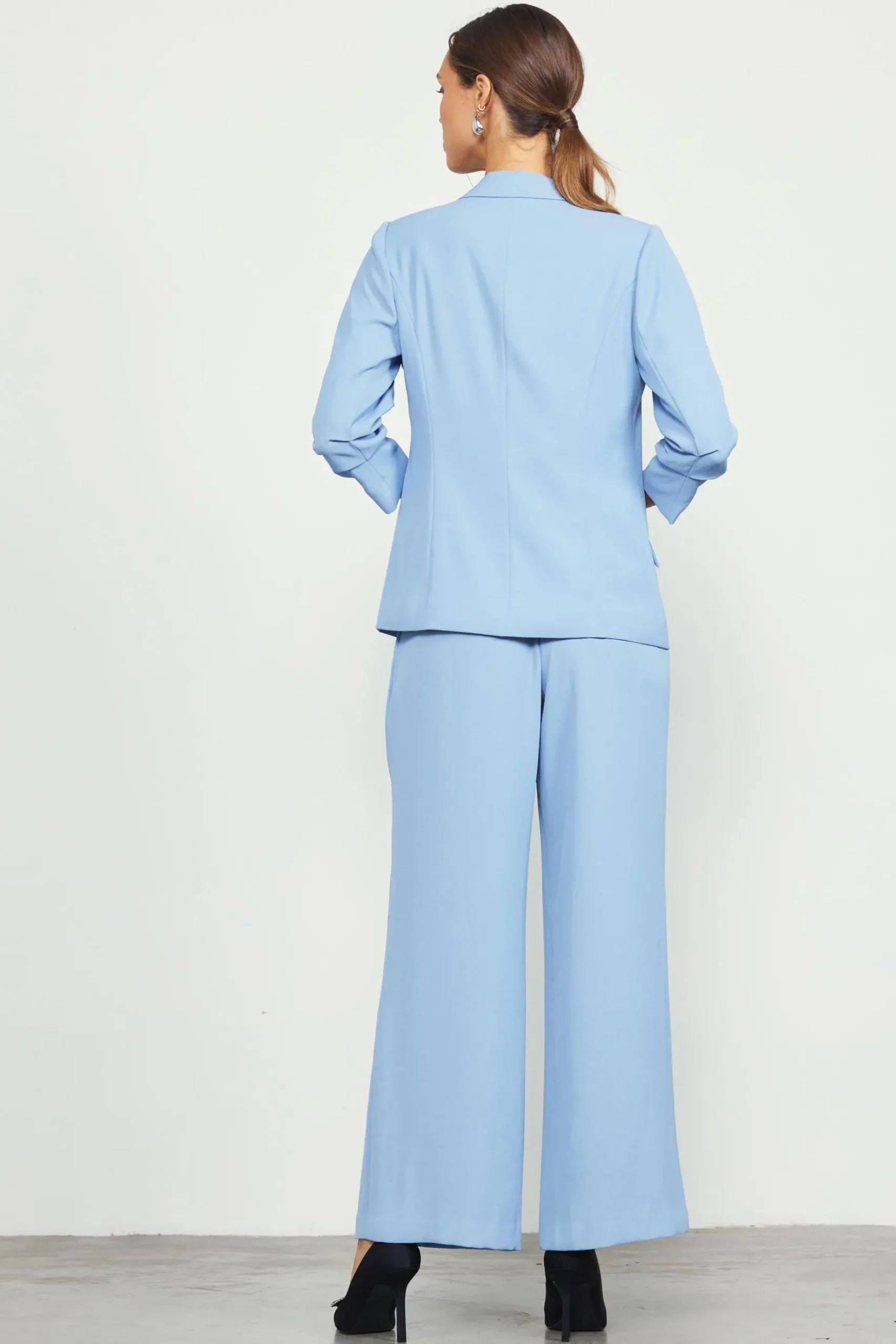 Recycled Shirred Sleeve Blazer*SKIES ARE BLUE Hot