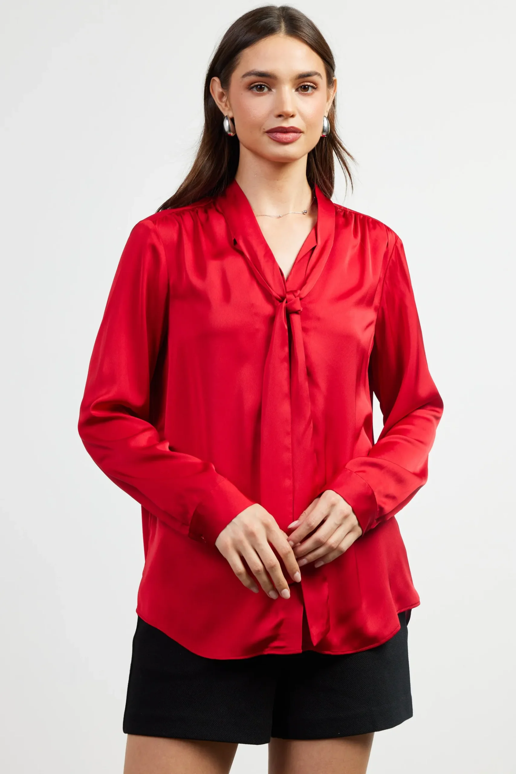 Recycled Tie Detail Blouse*SKIES ARE BLUE Best