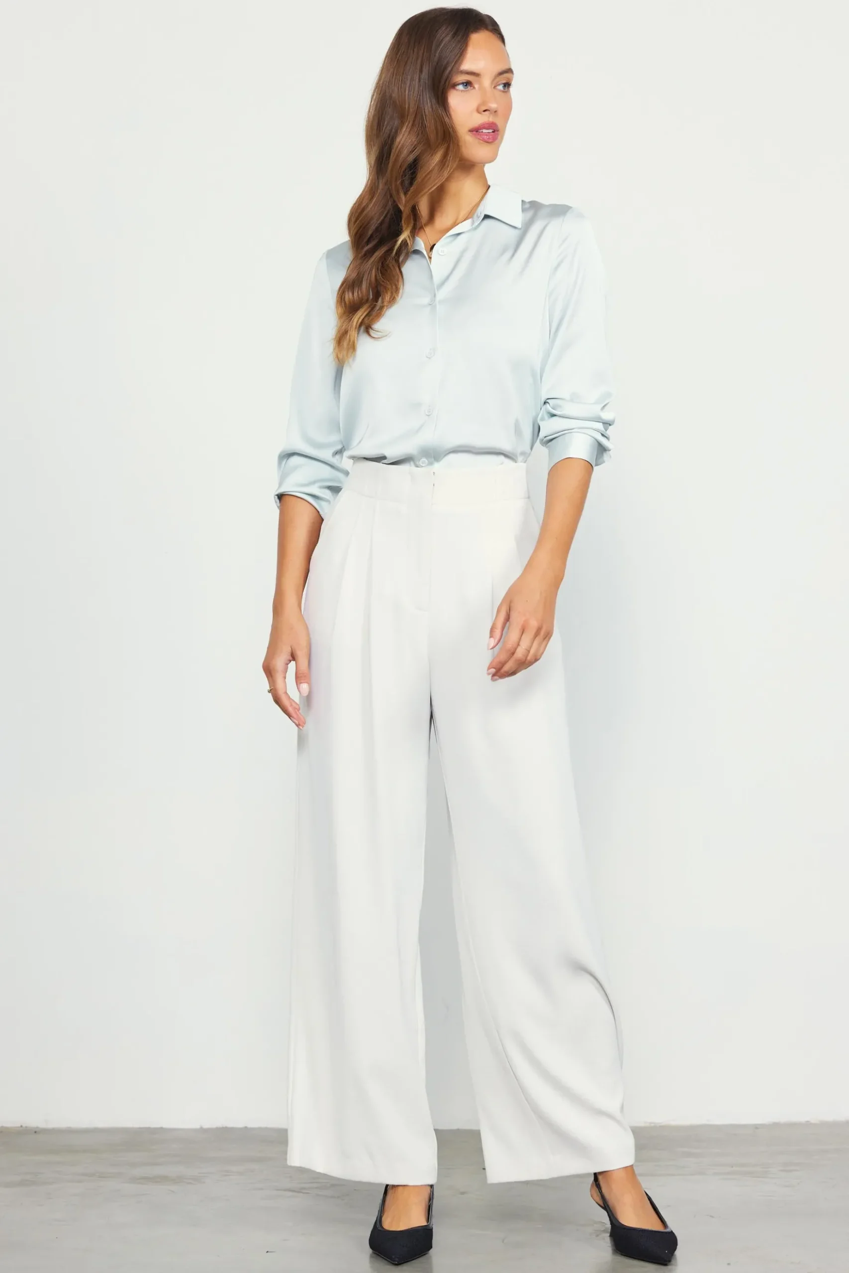 Recycled Wide Leg Pants*SKIES ARE BLUE Clearance