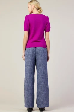 Recycled Yarn Short Sleeve Sweater*SKIES ARE BLUE Outlet
