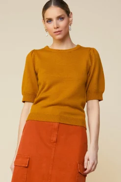 Recycled Yarn Short Sleeve Sweater*SKIES ARE BLUE
