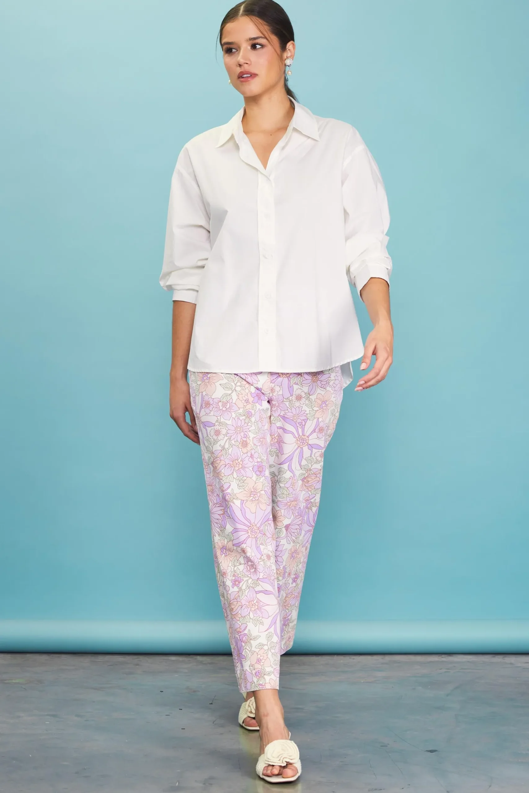 Relaxed Fit Poplin Longsleeve Shirt*SKIES ARE BLUE