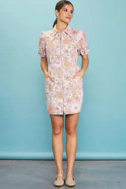 Retro Collared Mini Dress*SKIES ARE BLUE