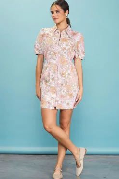 Retro Collared Mini Dress*SKIES ARE BLUE