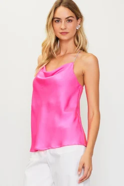 Rhinestone Straps Cowl Halter Cami*SKIES ARE BLUE Clearance