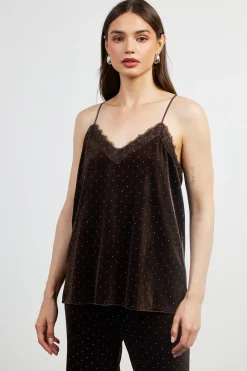 Rhinestone Velvet Cami*SKIES ARE BLUE