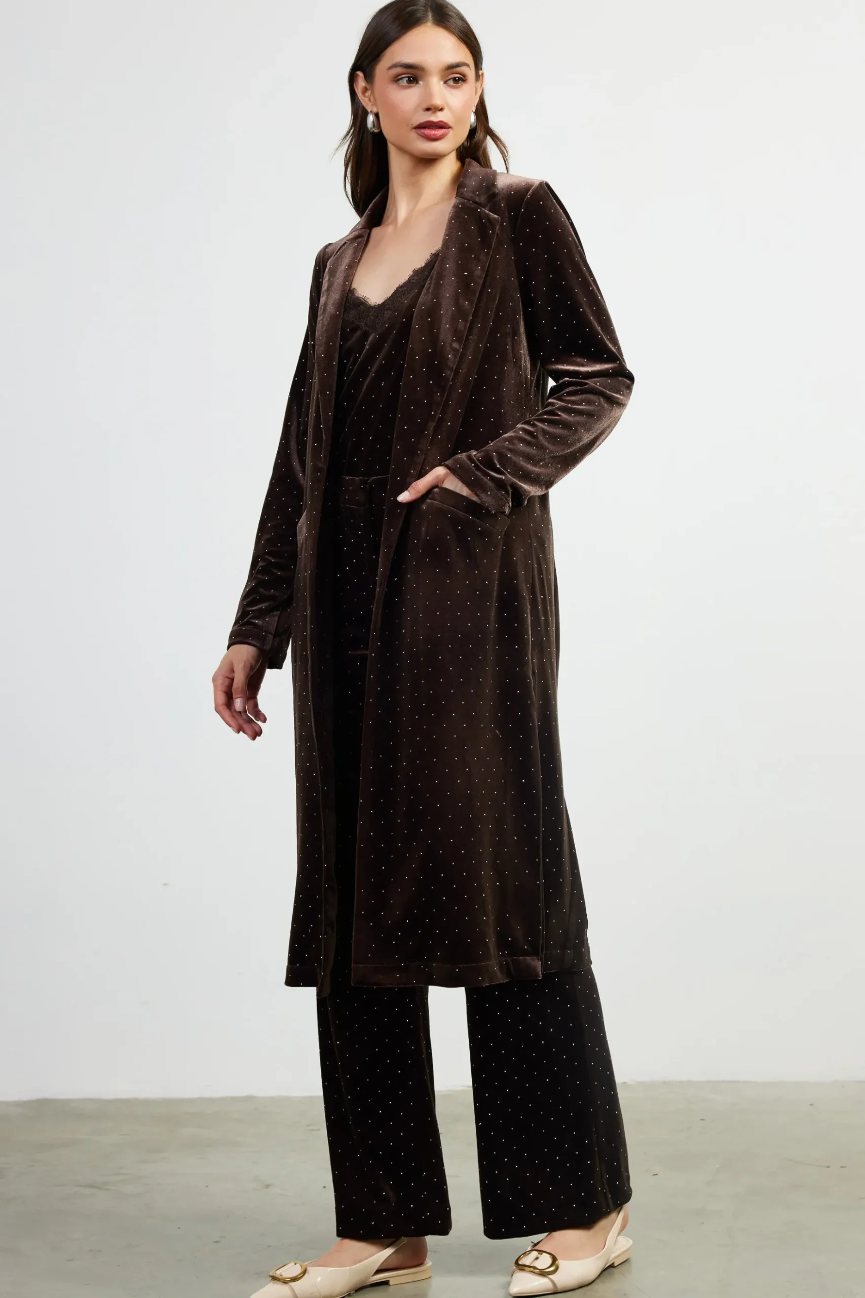 Rhinestone Velvet Duster*SKIES ARE BLUE