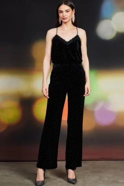 Rhinestone Velvet Flared Pants*SKIES ARE BLUE Clearance
