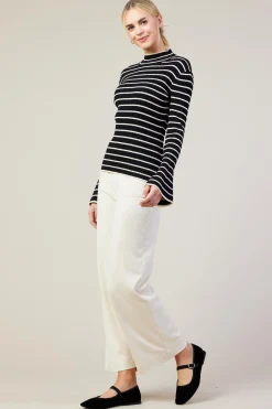 Ribbed Flared Longsleeve Top*SKIES ARE BLUE Online