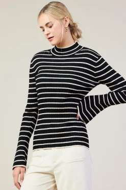 Ribbed Flared Longsleeve Top*SKIES ARE BLUE Online