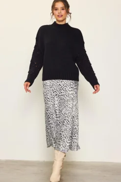 Ribbed Mock Neck Sweater*SKIES ARE BLUE Online