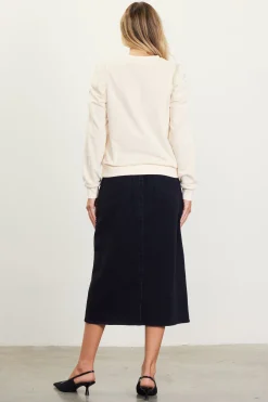 Ruched Sleeves Crewneck Sweatshirt*SKIES ARE BLUE Clearance