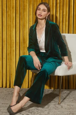 Ruched Velvet Blazer*SKIES ARE BLUE