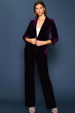 Ruched Velvet Blazer*SKIES ARE BLUE New