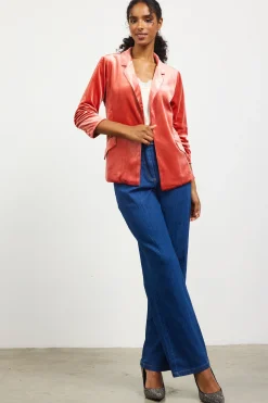 Ruched Velvet Blazer*SKIES ARE BLUE Outlet