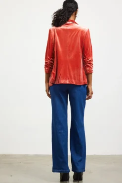 Ruched Velvet Blazer*SKIES ARE BLUE Outlet