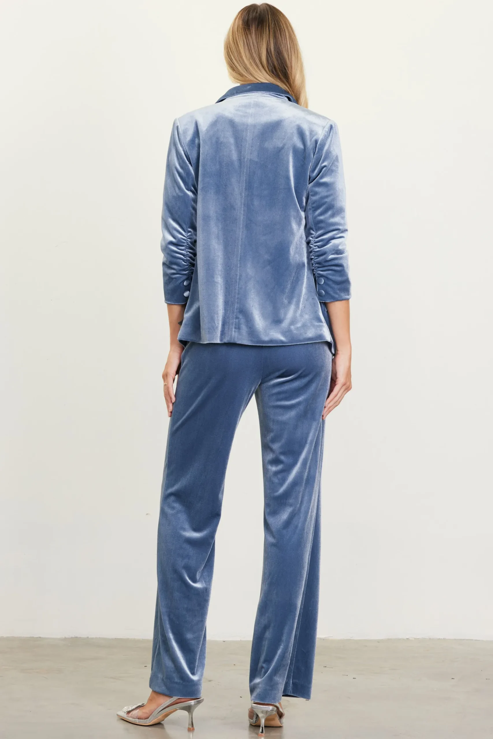 Ruched Velvet Blazer*SKIES ARE BLUE Best