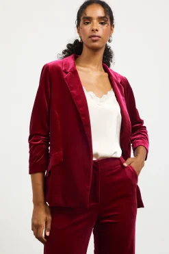 Ruched Velvet Blazer*SKIES ARE BLUE Best
