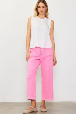 Ruffle Detail Woven Top*SKIES ARE BLUE Discount