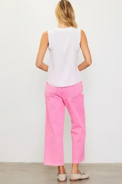 Ruffle Detail Woven Top*SKIES ARE BLUE Discount
