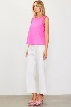 Ruffle Detail Woven Top*SKIES ARE BLUE