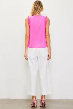 Ruffle Detail Woven Top*SKIES ARE BLUE