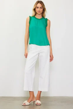 Ruffle Detail Woven Top*SKIES ARE BLUE New