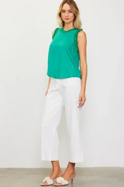 Ruffle Detail Woven Top*SKIES ARE BLUE New