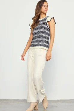 Ruffle Sleeve Sweater*SKIES ARE BLUE Discount