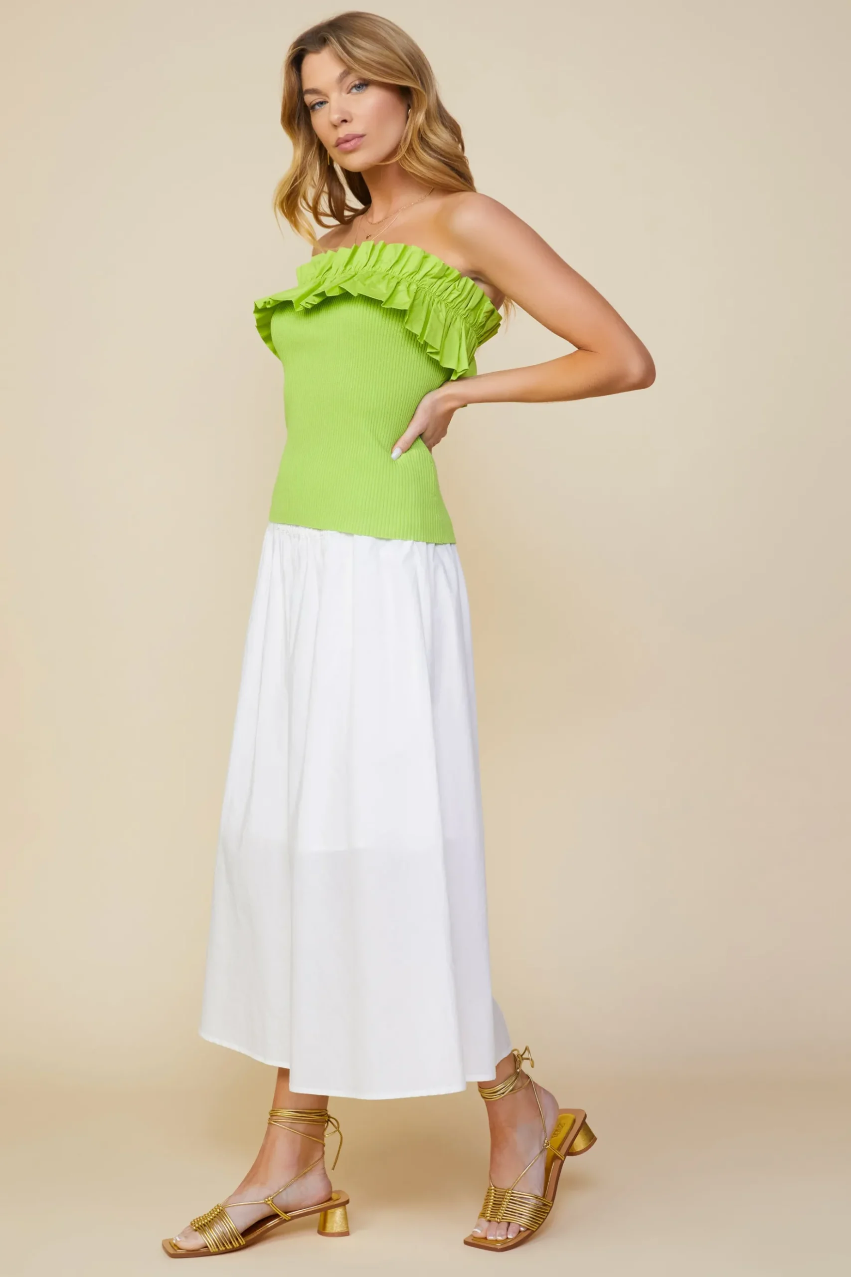 Ruffled Strapless Top*SKIES ARE BLUE Discount
