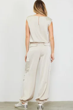 Satin Cargo Pants*SKIES ARE BLUE Clearance