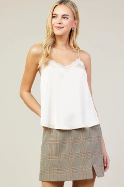 Satin Lace Cami Top*SKIES ARE BLUE Online