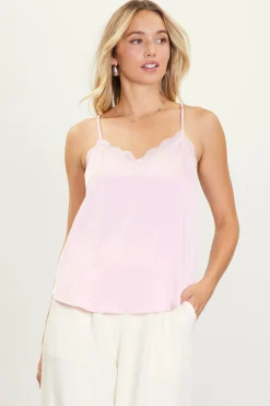 Satin Lace Detail Cami*SKIES ARE BLUE Online